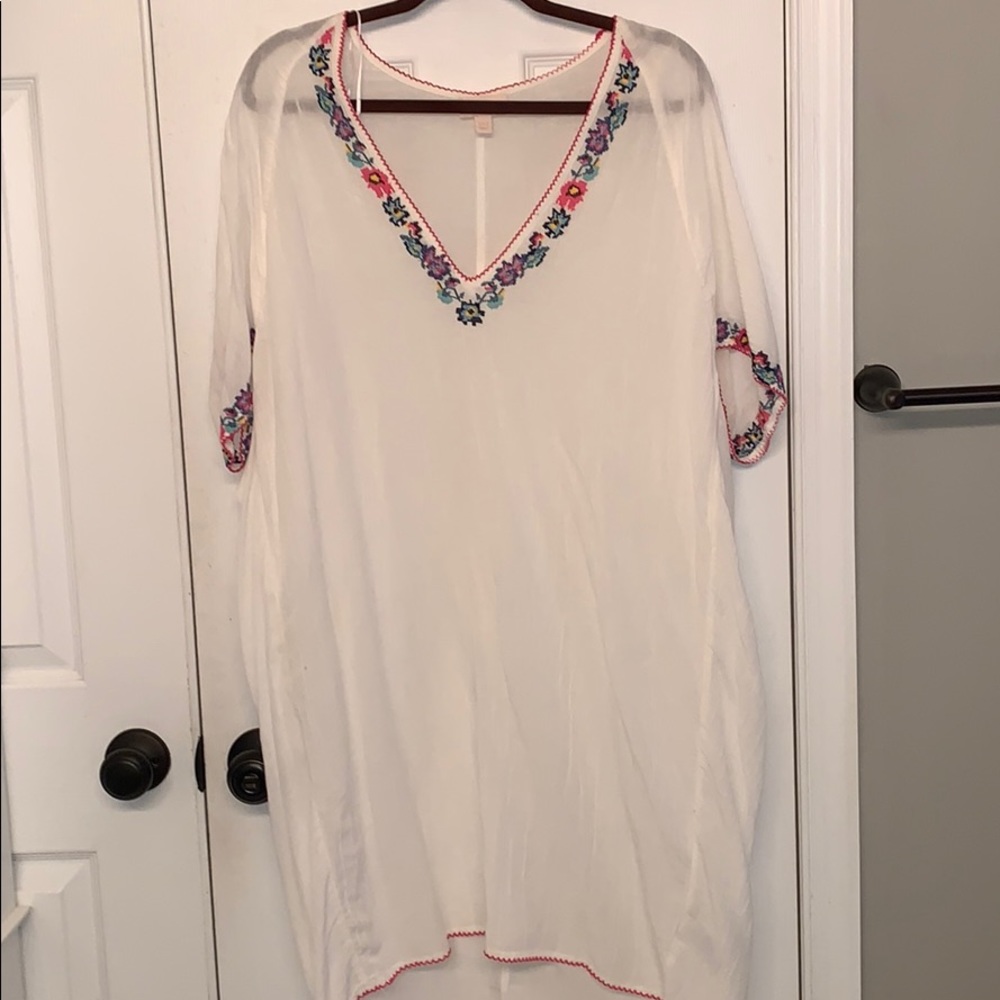 GAP delicate cross stitch cotton Beach cover-up S